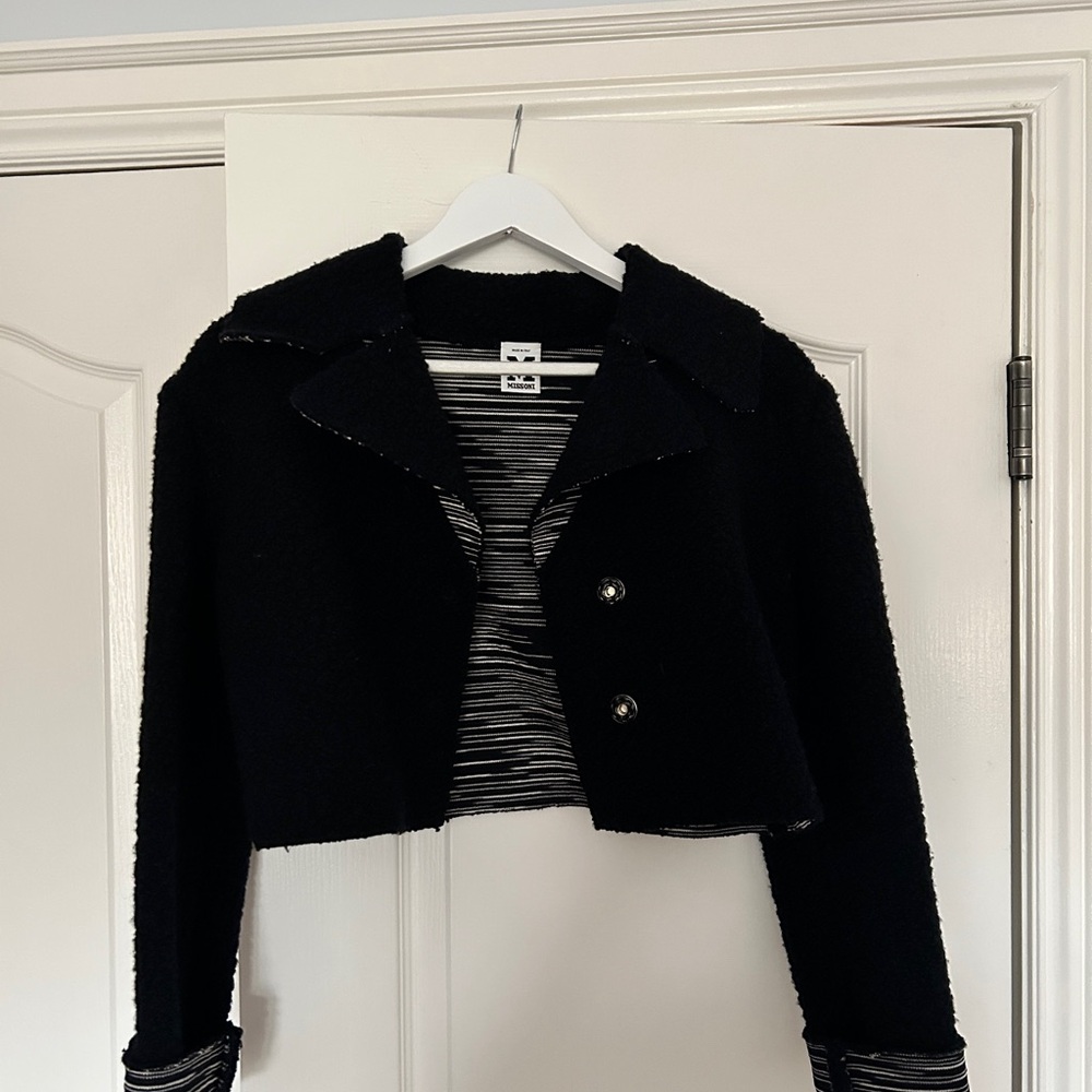 Black Cropped Missoni Jacket
